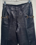 70s Gucci leather horsebit pants