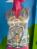 Vintage Crystal Tara Alex Grey Tank Top
