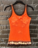 Jean Paul Gaultier Mesh Rose Top