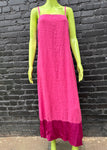 Hot pink linen maxi