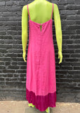 Hot pink linen maxi
