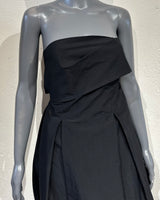 Cordera black strapless midi dress