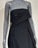 Cordera black strapless midi dress