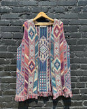 Vintage Western Plains Co. Tapestry Blanket Vest