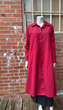 London Fog Red Fleece Lined Trench Coat