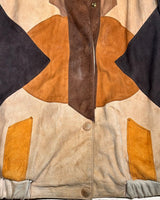 Vintage Patchwork Suede Bomber
