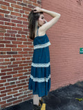 ‘70s tiered floral dress