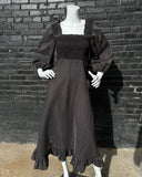 Ganni Smocked Metallic Dress