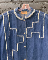 Vintage Denim Midi Coat