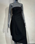 Cordera black strapless midi dress