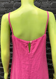 Hot pink linen maxi