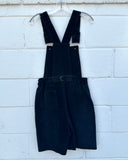 Vintage Black Suede Overalls