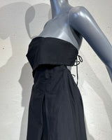 Cordera black strapless midi dress