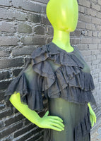 Goen.J sheer ruffled maxi dress