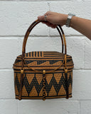 Antique Handwoven Tiruray Tribe Rattan Basket Purse