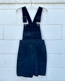 Vintage Black Suede Overalls