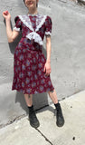 Vintage Gunne Sax Puff Sleeve Dress with Lace