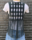 Western suede vest