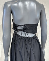 Cordera black strapless midi dress