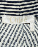 Chloé Wide Leg Striped Cotton Pants