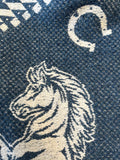 Western Style Horse Poncho in Blue