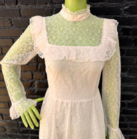 Vintage Long Sleeve Lace Dress