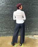 Acne Studios Navy and Black Pinstripe Pants