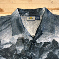 Y2K dolphin button down - black
