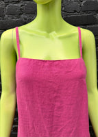 Hot pink linen maxi