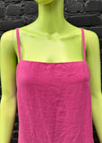 Hot pink linen maxi