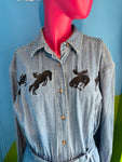 Vintage Western Rodeo Denim Dress
