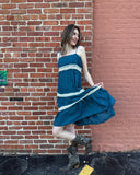 ‘70s tiered floral dress