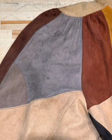 Vintage Patchwork Suede Bomber