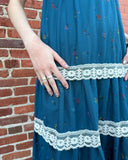 ‘70s tiered floral dress