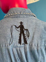 Vintage Western Rodeo Denim Dress