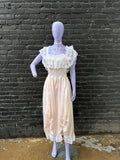 Vintage Gunne Sax Pink and White Dress