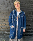 Vintage Denim Midi Coat