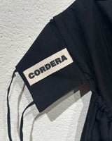 Cordera black strapless midi dress