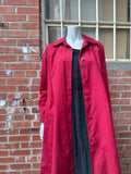 London Fog Red Fleece Lined Trench Coat