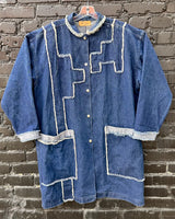 Vintage Denim Midi Coat