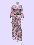 Boden Jumpsuit in Pink & Green