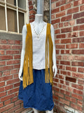 Leather and Fringe Handmade Vest
