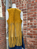 Leather and Fringe Handmade Vest
