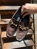 Vintage Gucci Loafers in Cocoa Leather