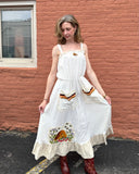Handmade 70s Style Embroidered Dress