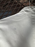 Vintage Wilson’s Leather Motorbike Crop in White Leather