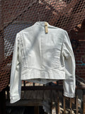Vintage Wilson’s Leather Motorbike Crop in White Leather