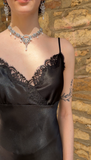 Vintage Betsy Johnson Black Slip Dress
