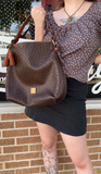 Dooney & Bourke Ostrich Twist Strap Hobo Bag