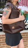 Dooney & Bourke Ostrich Twist Strap Hobo Bag